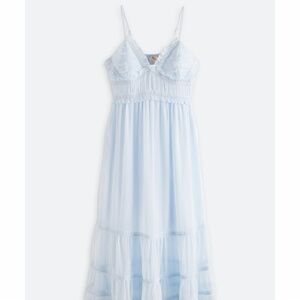 DIZZY LIZZY AMI MIDI DRESS BLUE SIZE XS